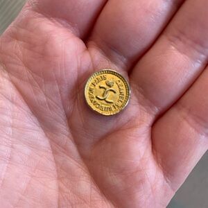 Authentic Vintage Chanel Gold Button/Charm
